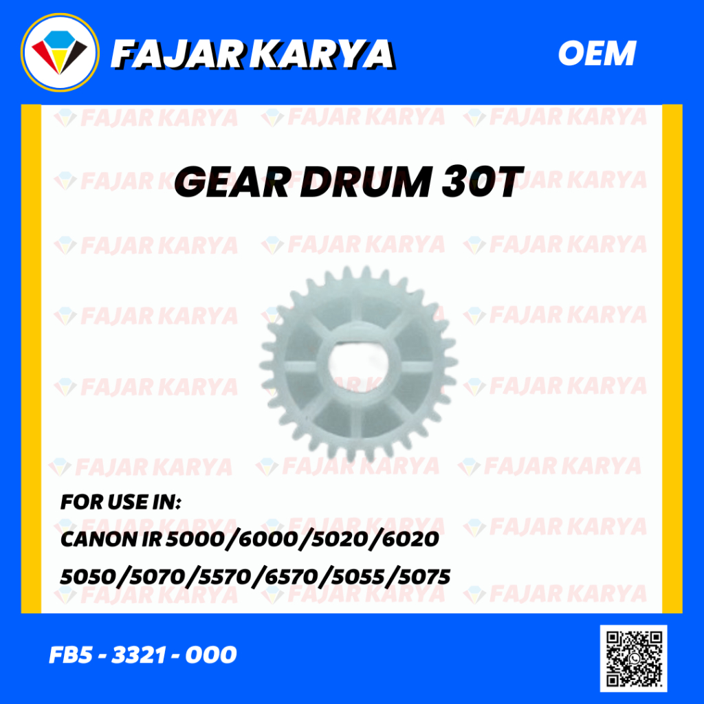 GEAR SPIRAL DRUM 30T CANON IR 5000/6000/5020/6020/50/5075