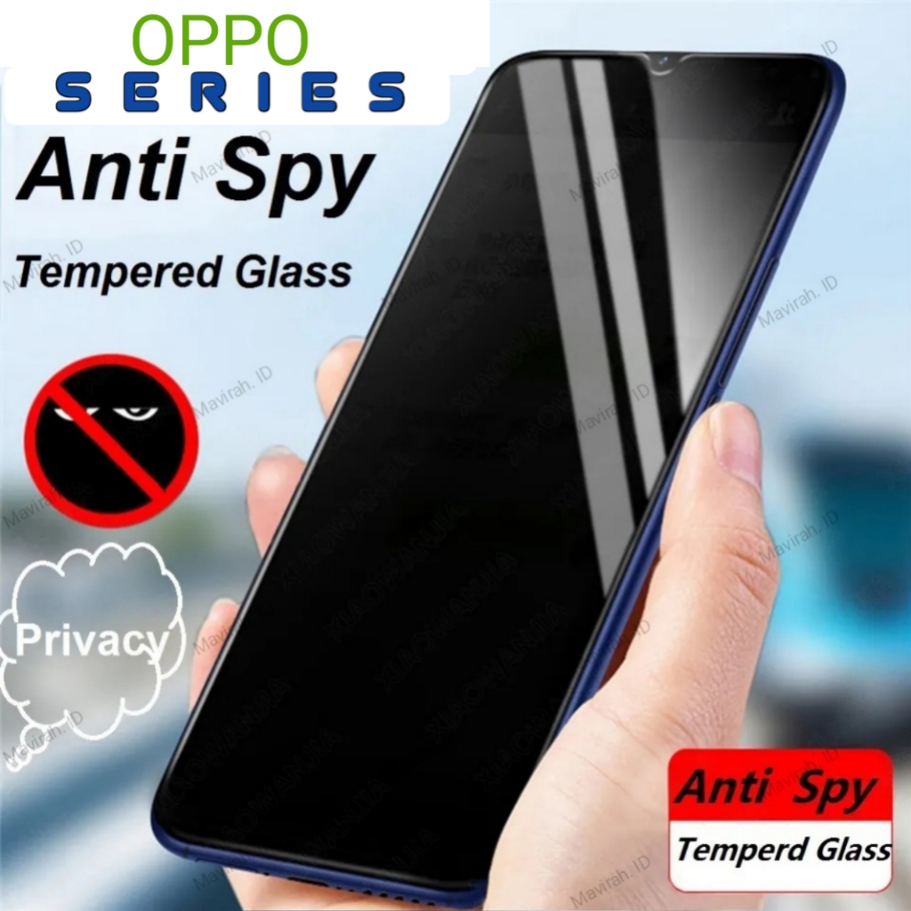 TG เต็มป้องกันสายลับ oppo A1k A5s A3s A1 A3 A7 A7x A7n A8 A9 A9x กระจกนิรภัย oppo