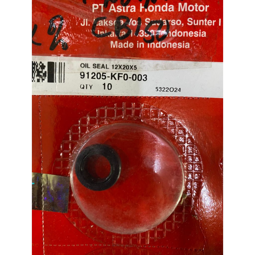 ซีลซีลน้ํามัน AS ปั๊มน้ํา (91205-KF0-003) 12X20X5 CB 150 R CBR 150 CS1 SONIC SUPRA GTR