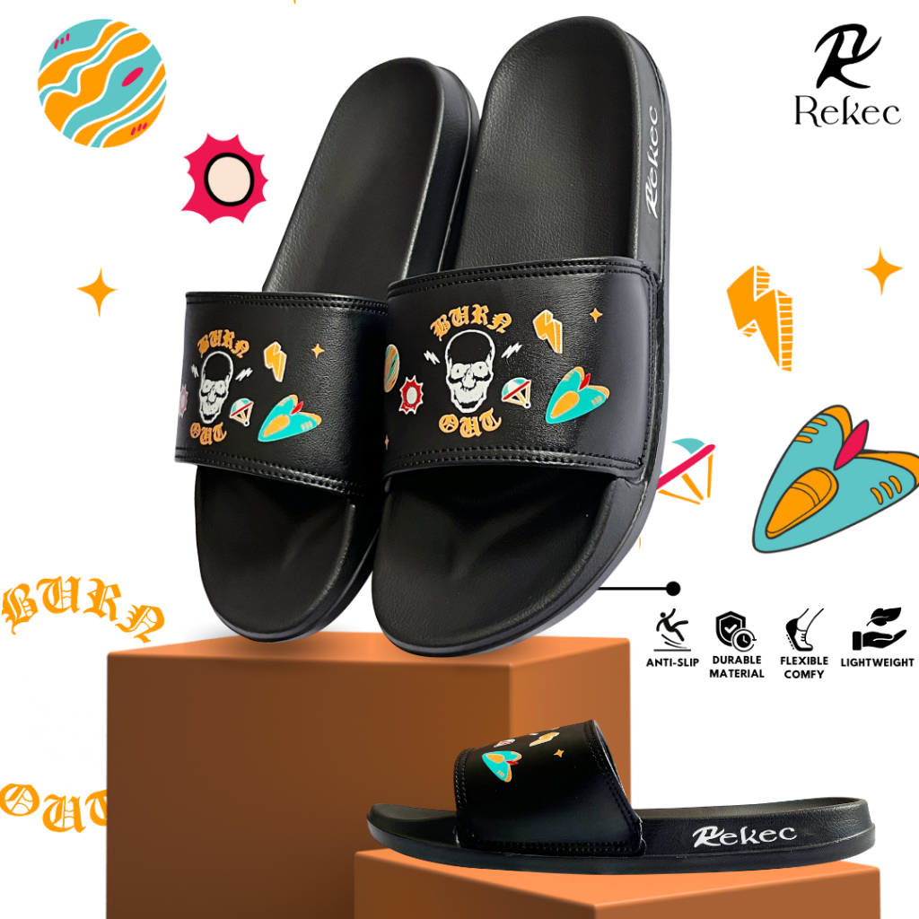 Rekec JMT Series 01 - รองเท้าแตะแบบสวมลาย Motif