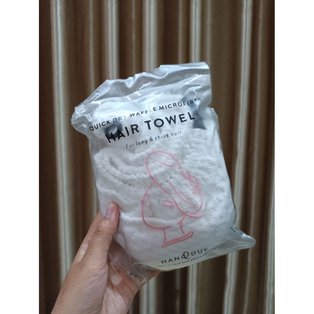 Waffle Microfiber Hair Towel Handduk by Today Official Shop