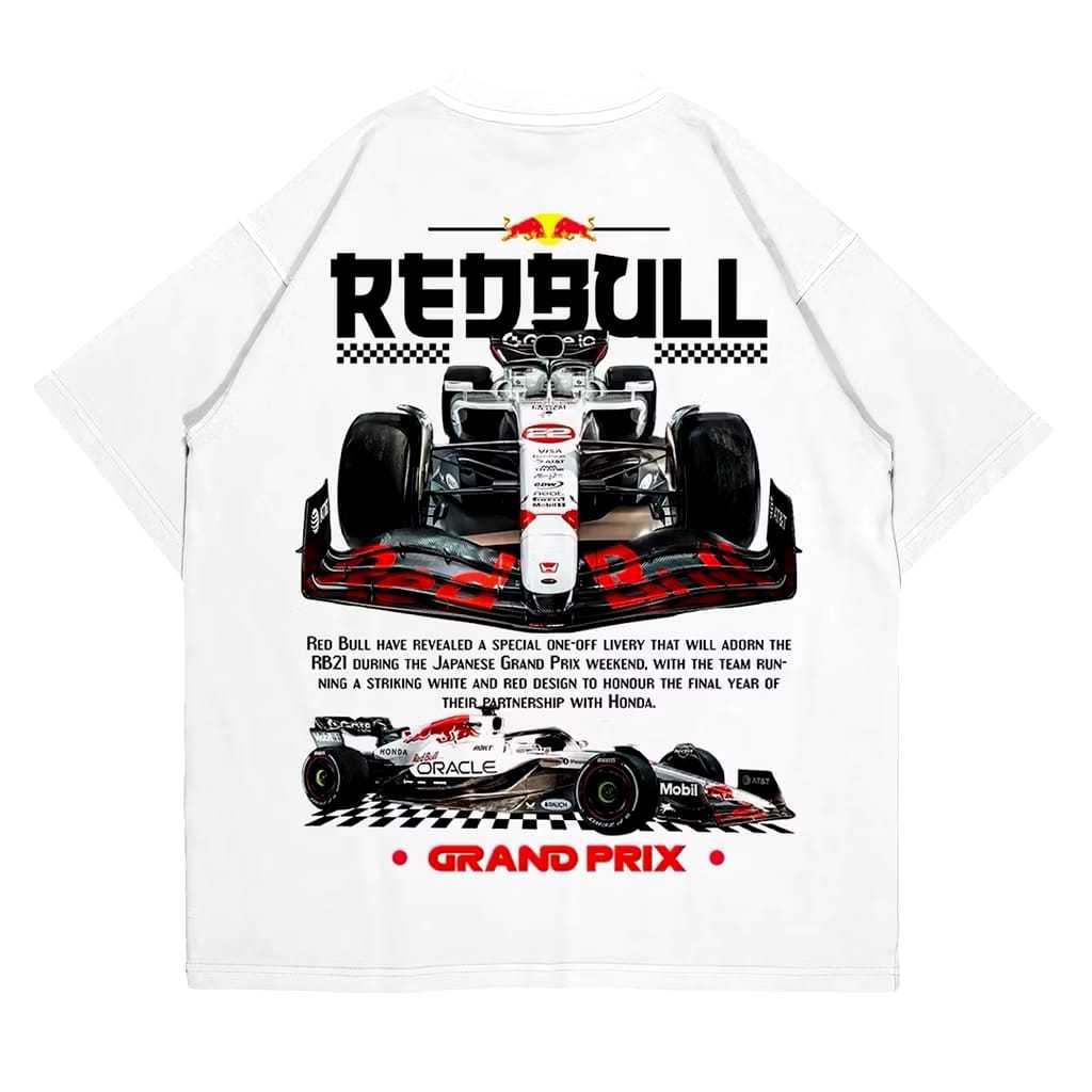 KATUN F1 RACING TEAM REDBULL เสื้อยืด RACING CAR CLOTHES COMBED COTTON เสื้อยืดผู้ชายและผู้หญิง TOPS