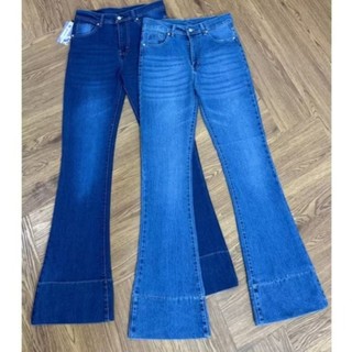 Jennie Cutbray Jeans Highwaist Lipatan Kaki Besar Jeans Non strecht Wanita