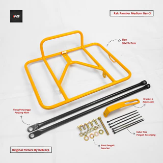 ตะกร้าด้านหน้าสําหรับ fie จักรยาน federal cutterbike mtb Gravelbike - ชั้นวาง pannier กลาง INBgen-3 One Set