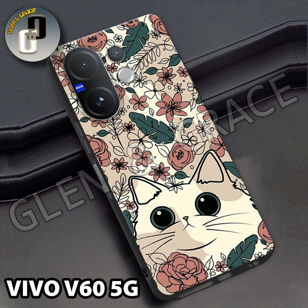 HP G41- ใหม่ล่าสุด Vivo V60 procamera softcase 2025 - motif แมวน่ารัก - ซิลิโคน Vivo V60 - วัสดุยางย