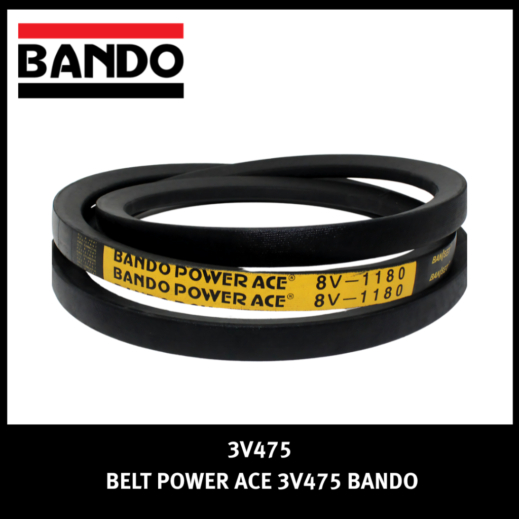 VANBELT 3V475 BANDO BELT POWER ACE 3V 475 FANBELT VBELT FAN BELT VAN BELT