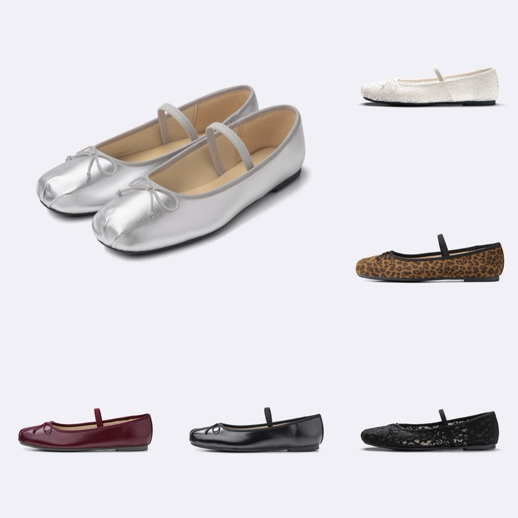 PO- รองเท้าบัลเล่ต์รัดส้น GU/รองเท้าบัลเล่ต์ผู้หญิง