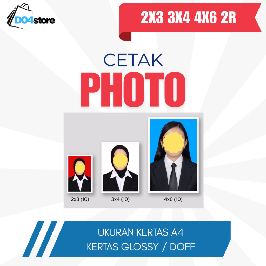 พิมพ์กระดาษ 2x3 3x4 4x6 2R (A4)
