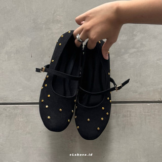 eLshoez-Alluna flatshoes teplek wanita ballet sendal sepatu strap cewek
