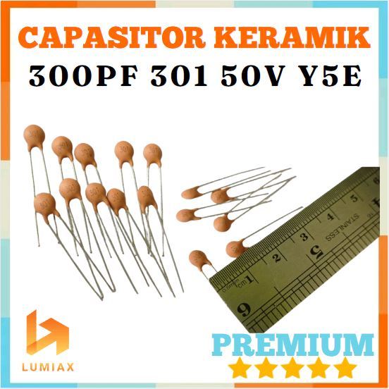 10 ชิ้น 300pf 300 pf 300PF 300P รหัส 301 50v 50 v 50 โวลต์ pitch 3.5 มม. Y5E