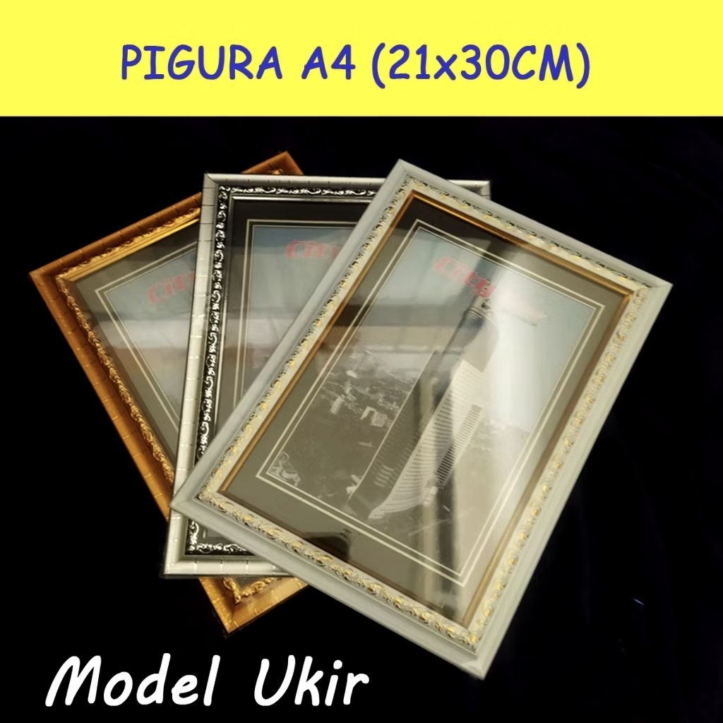 PICTURE I CARVED PHOTO FRAME A4 (21X30CM) I GLASS PHOTO FRAME