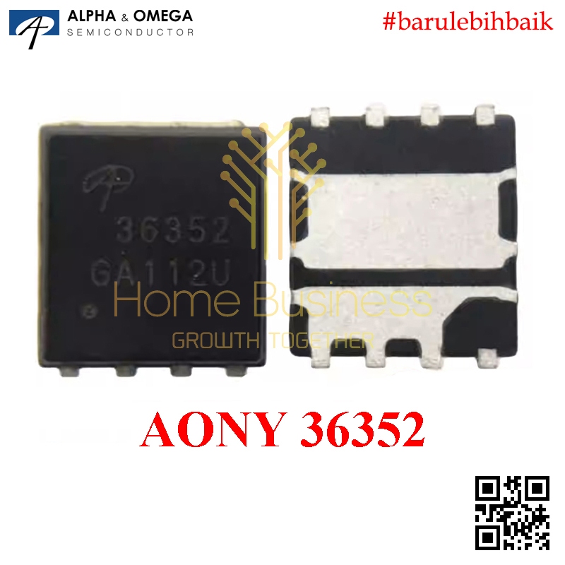 Mosfet AONY3352 AONY 36352 AON3352 ONA 36352 DFN 5X6 Dual N-Channel Dual N Channel 30V 49A 85A