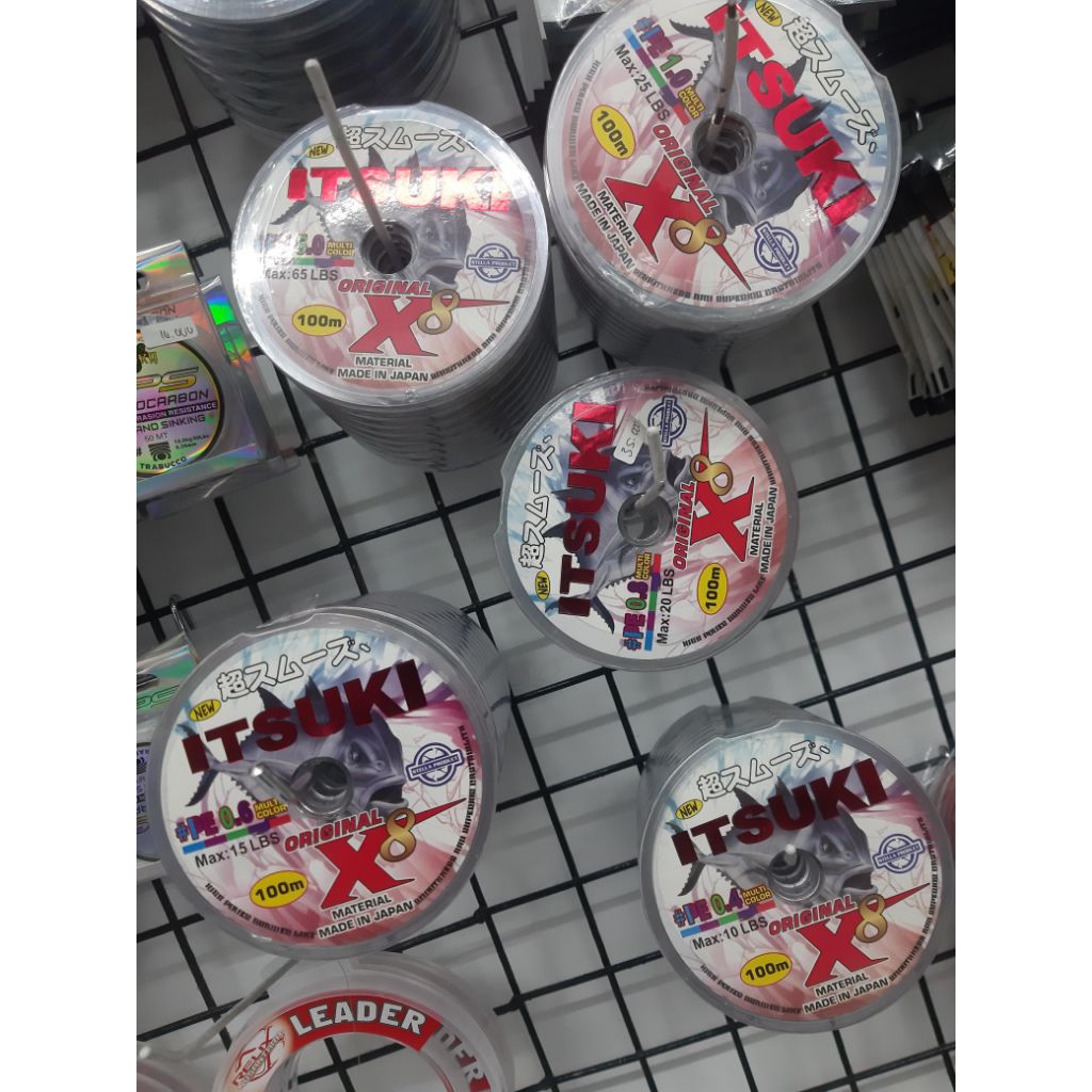 สายเบ็ด PE stella Itsuki X8 หลากสีเชื่อมต่อ 100m 0.4 0.6 0.8 1 3 5 สาย PE แข็งแรง