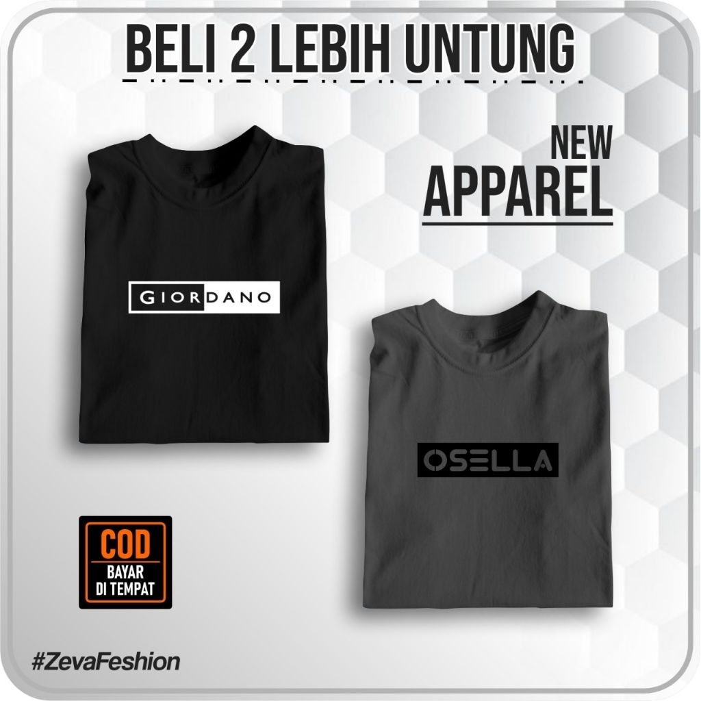 ซื้อ 1 แถม 2 ชิ้น เสื้อยืดบล็อก Osella&Geordano เสื้อยืดผ้าฝ้ายผู้ใหญ่พรีเมี่ยม 100%