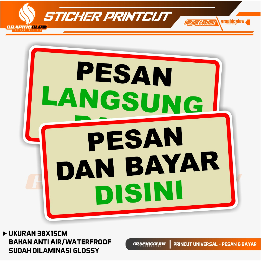 ORDER STICKERS DIRECTLY PAY / ORDER AND PAY HERE | DURABLE LONG LASTING