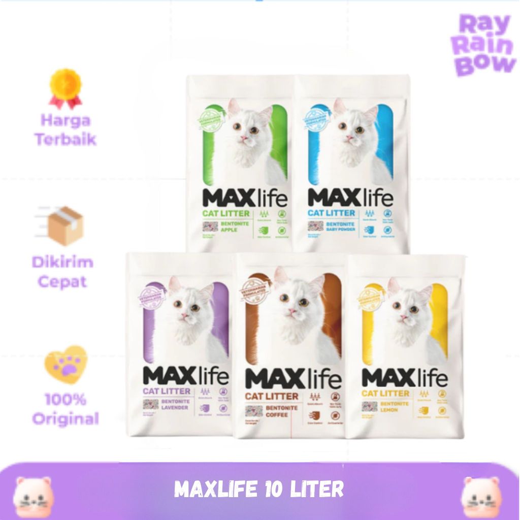 MAXLIFE ทรายแมวกลิ่นพรีเมี่ยม - ทรายแมวกลิ่น Maxlife Litter 10L ทั้งหมดตัวแปร