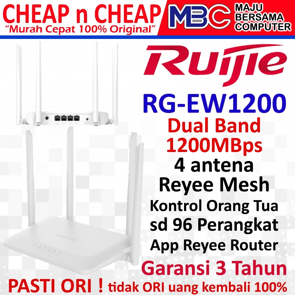 Ruijie RG-EW1200 1200Mbps Mesh Router Access Point Repeater WISP WiFi Extender Ruijie Reyee