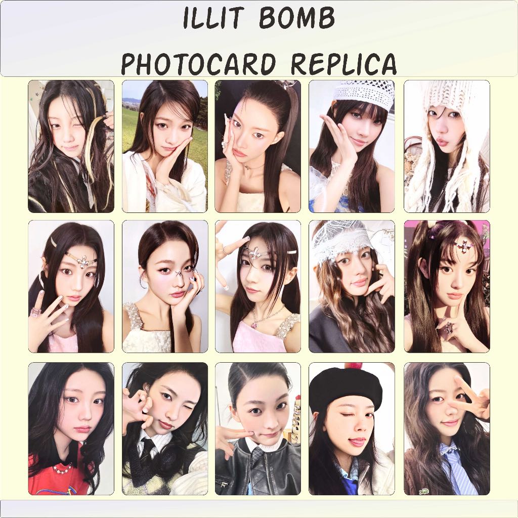 REPLIKA ILLIT BOMB UNOFFICIAL PREMIUM REPLICA PHOTOCARD