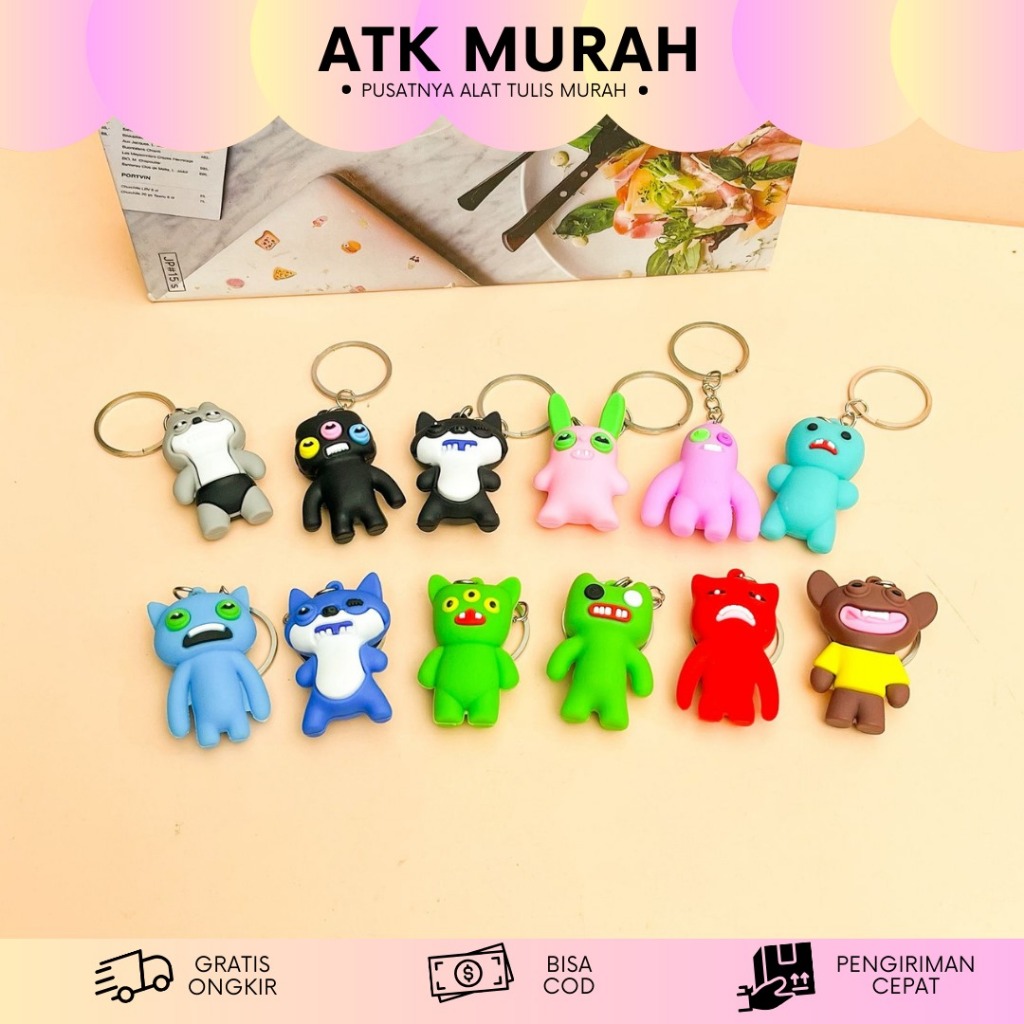 GANTUNGAN FUGGLER STANDARD RUBBER KEYCHAIN GK-2069 พวงกุญแจน่ารัก UNIQUE GIFT