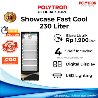 Showcase POLYTRON SCN 227 Low Watt Anti Kabut 230 Liter 4 Rak