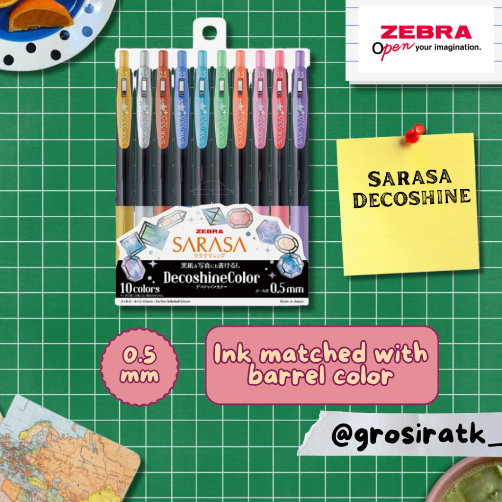Zebra Sarasa 0.5 Decoshine คอลเลคชั่นใหม่ Sarasa