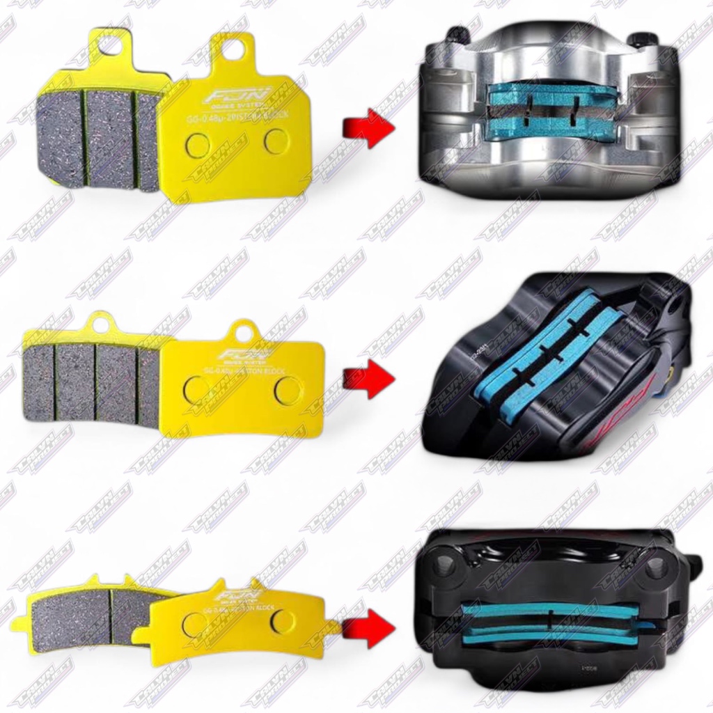 FJN GP 10 & F35 Brembo m40 / m50 GP4RX 484 ผ้าเบรก High Temp 550celcius