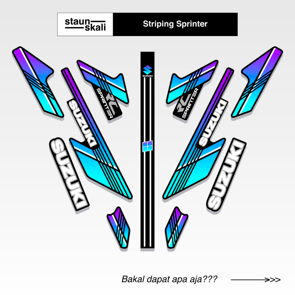 Suzuki Sprinter Striping Variations (2) RC 100 Bravo Original Vinyl