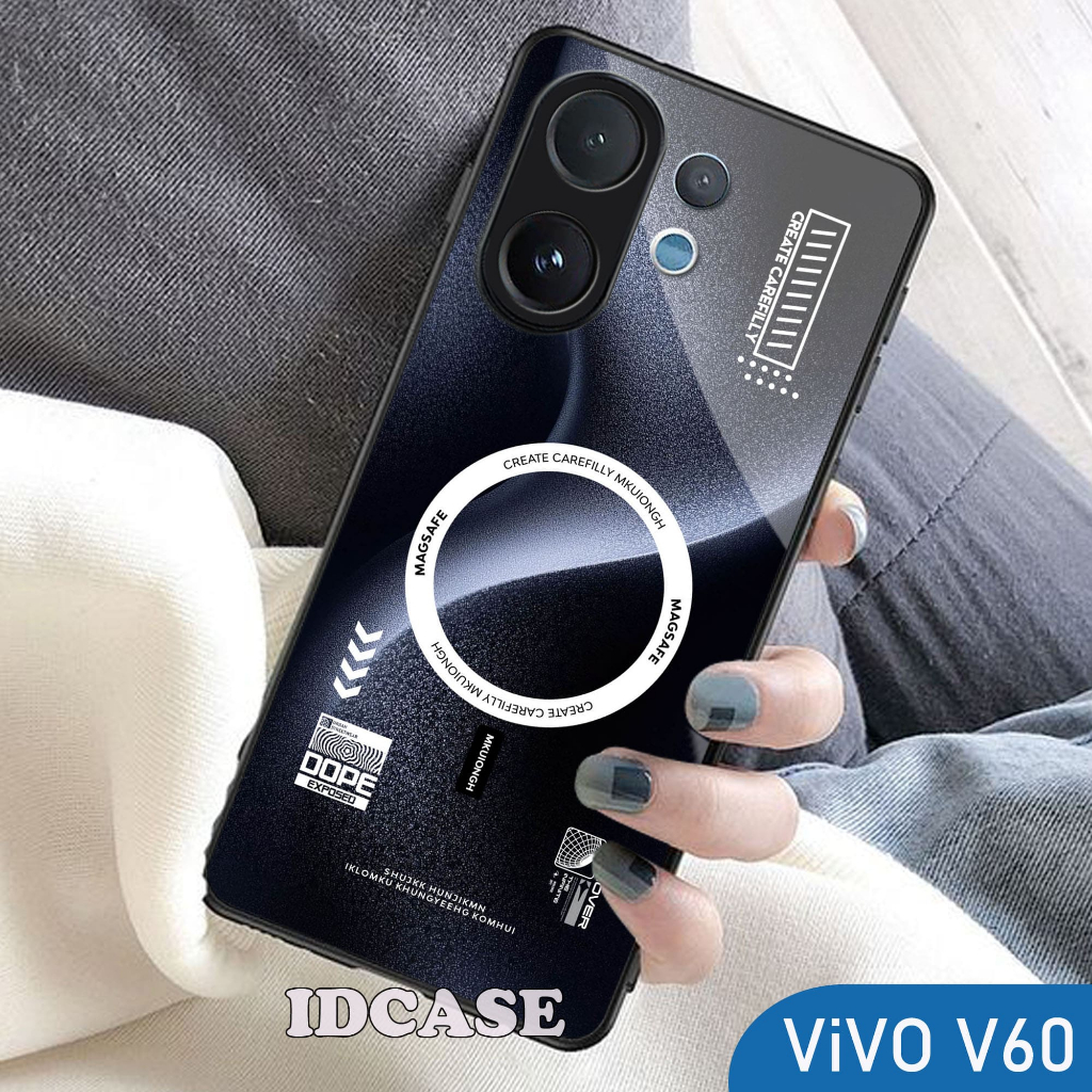 HP Glitter Glass Softcase สําหรับ VIVO V60 ใหม่ 2025 - เคสโทรศัพท์ VIVO V60 - k74