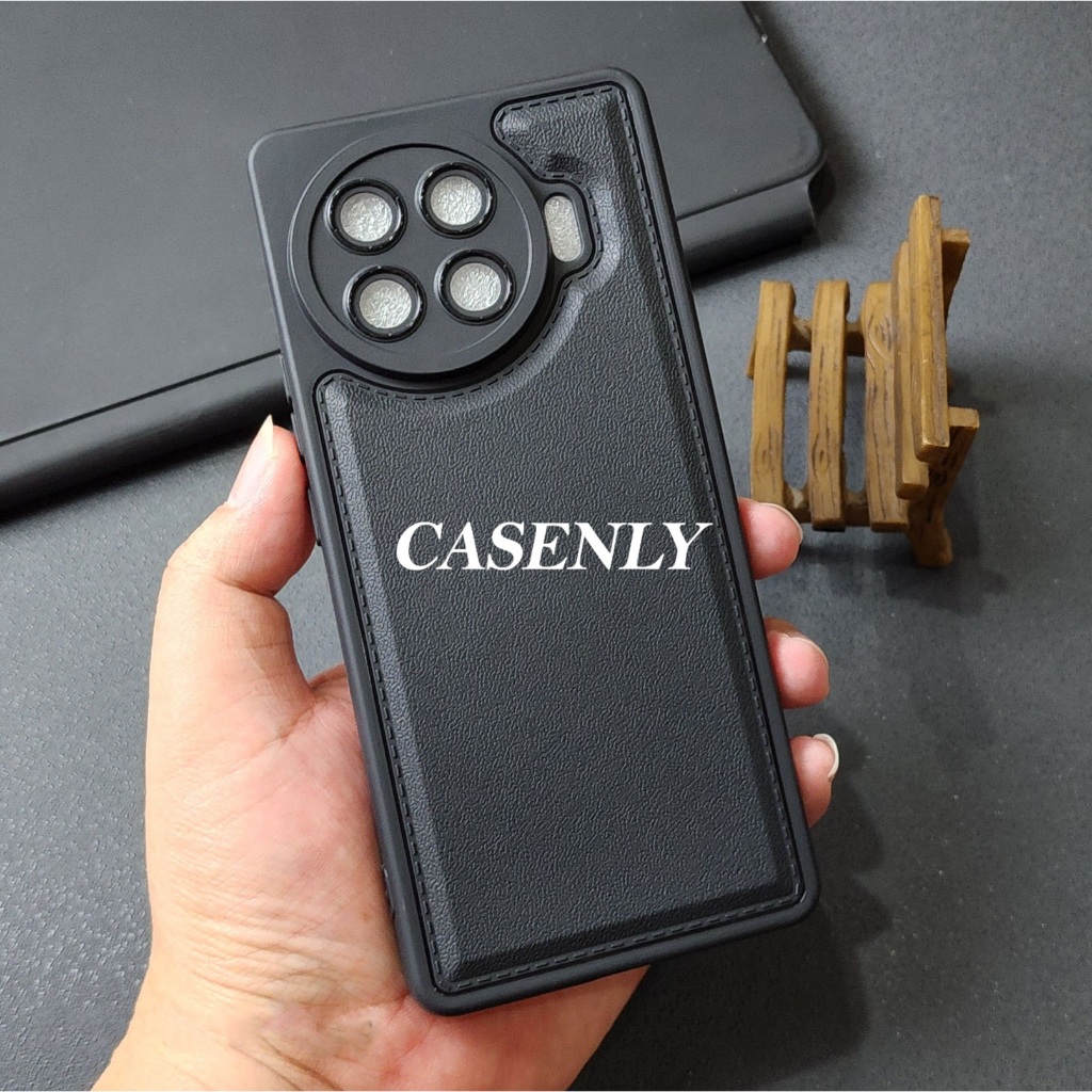 พรีเมี่ยมหนังสีดําสําหรับ Tecno Spark 10 Tecno Spark 10C Tecno Spark 10 Pro Tecno Spark 20 Tecno Spa