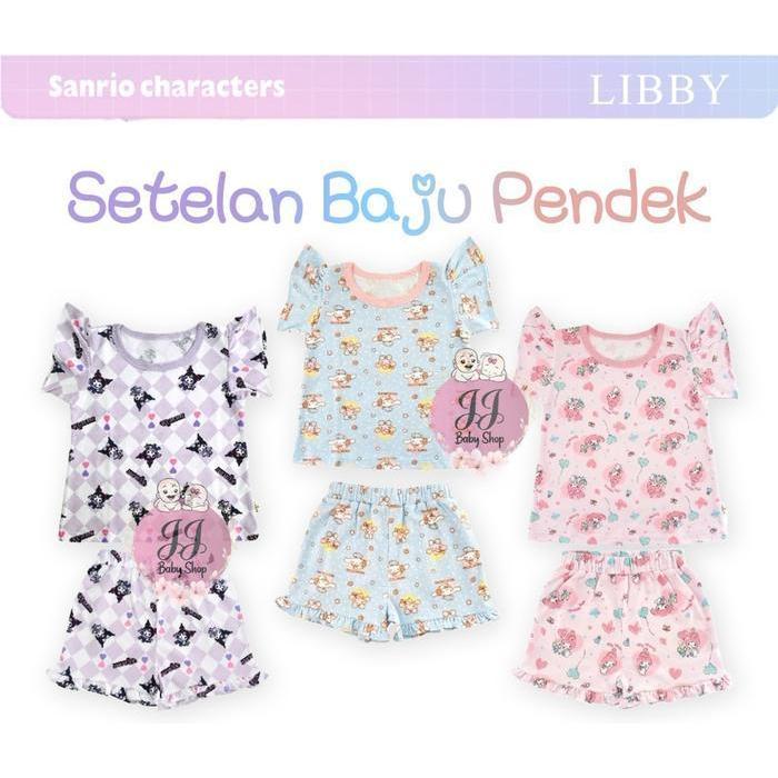 LIBBY SANRIO BABY & CHILDRENS CLOTHING SET SHORTS S, M, L, 2L, XL, XXL, 4Y, 6Y, 8Y, 10Y, 12Y