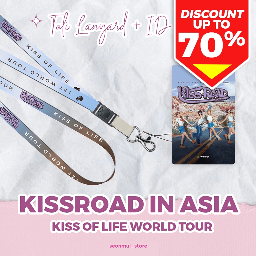 LANYARD + ID CARD KISSROAD ASIA KISS OF LIFE 1ST WORLD TOUR / CAHOL KISS OF LIFE HP STRAP / PC CARD 
