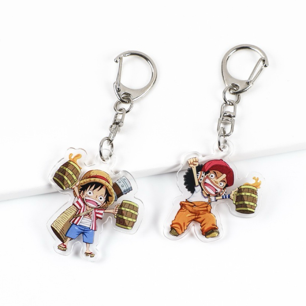 GANTUNGAN BLANJA.ids ONE PIECE SPY X CHAINSAWMAN KEYCHAIN/ ANIME LUFFY ZOR ONY ANYA POCHITA ACRYLIC 