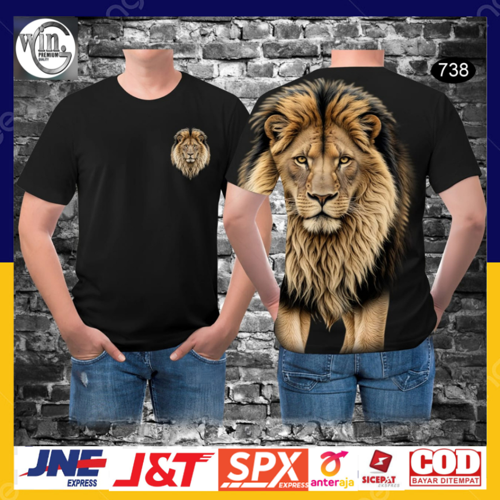 เสื้อยืด UNISEX LION KING DISTRO - เสื้อยืด LATEST VIRAL DISTRO สําหรับผู้ชายและผู้หญิงด้วย LION KIN
