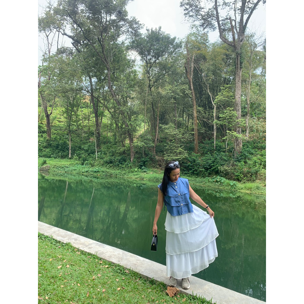 WHITE SKIRT / LAYER SKIRT / UMPAK SKIRT