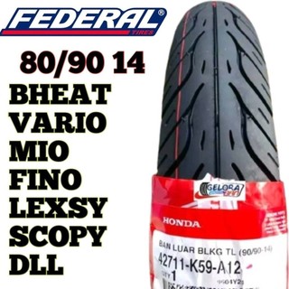 PROMO SEPASANG BAN MATIC TUBLES RING 14 BEAT MIO VARIO SCOPPY 80/90 & 90/90 RING 14