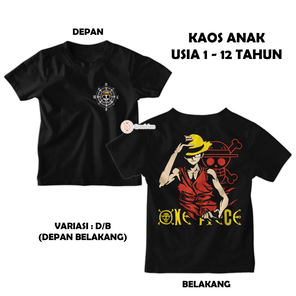 LUFFY ONE PIECE CHILDRENS T-SHIRT - LUFFY ONE PIECE ANIME STRAW HAT CHILDRENS T-SHIRT, CHILDRENS CLO