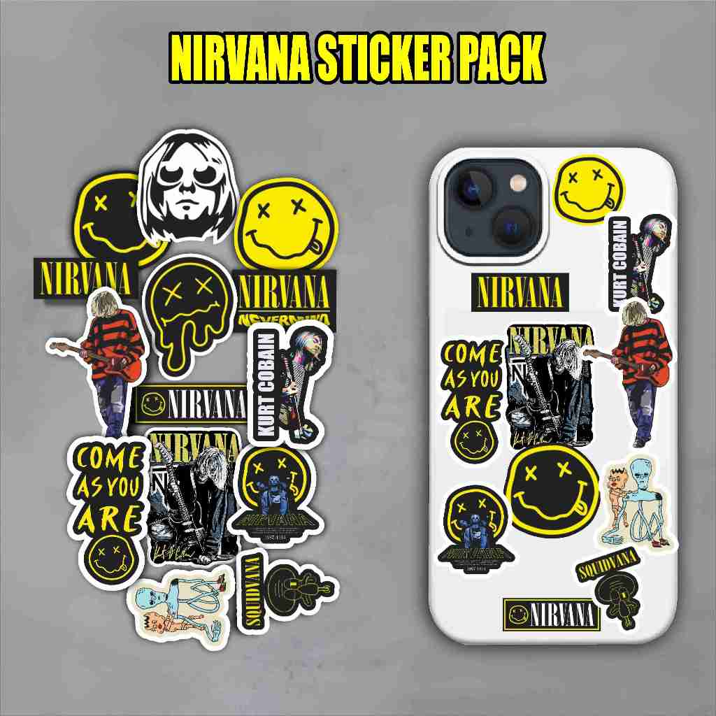 NIRVANA Aesthetic Band Stickers Laptop Stickers HP Helmet Tumblr Stickers Anti-Fade สติ๊กเกอร์กันน้ํ