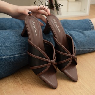SH SHOP-Sendal Wanita Heels Kekinian Model Terbaru Hak 5Cm