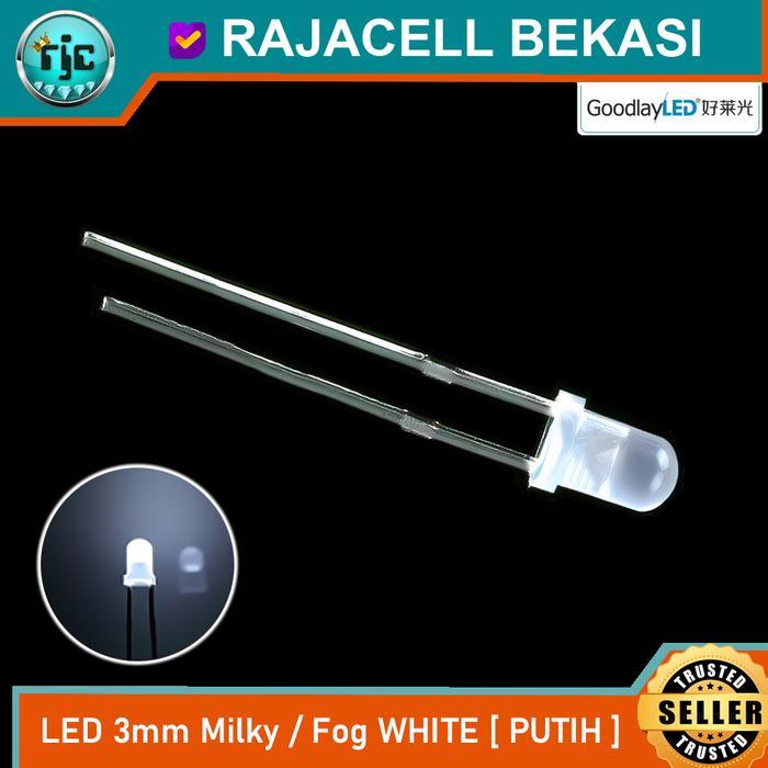 LED White Diffused Milky White 3mm 15mA Blur Wide Angle