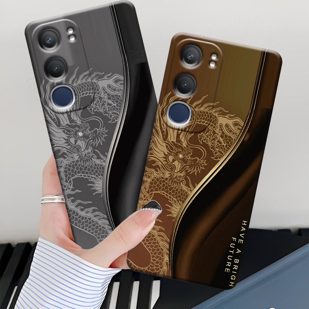 (FA-01) VI Y19S - VI Y19S PRO Softcase Procamera Silicon Case motif drag0n ใหม่ Silicon - เคส HP - S