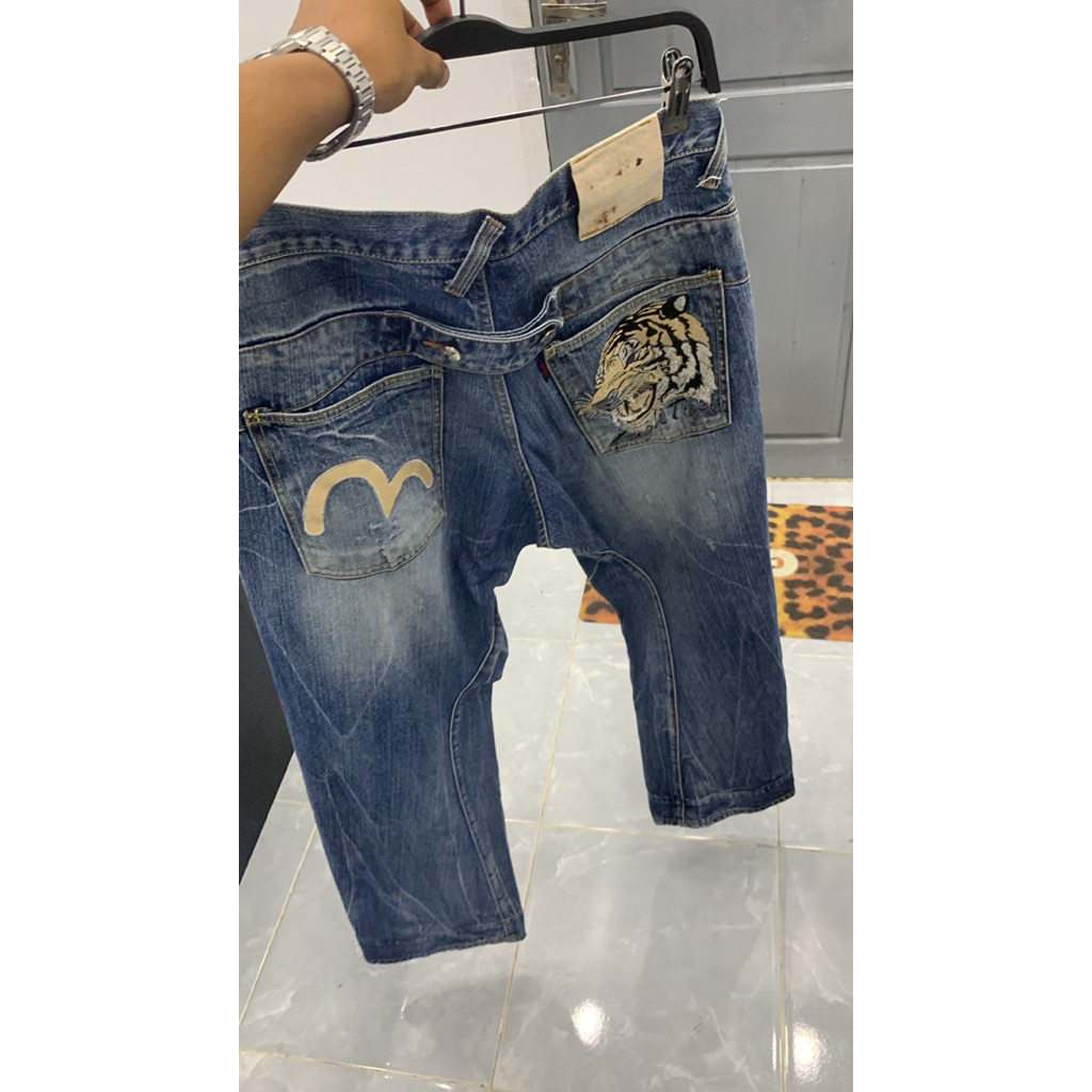 EVISU กางเกงยีนส์เสือเอวิสุมือสองต้นฉบับ