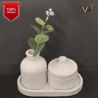 Vas Bunga Meja Estetik-Pot bunga minimalis-vas meja kantor-pot semen estetik-pas bunga-vas tanaman hias