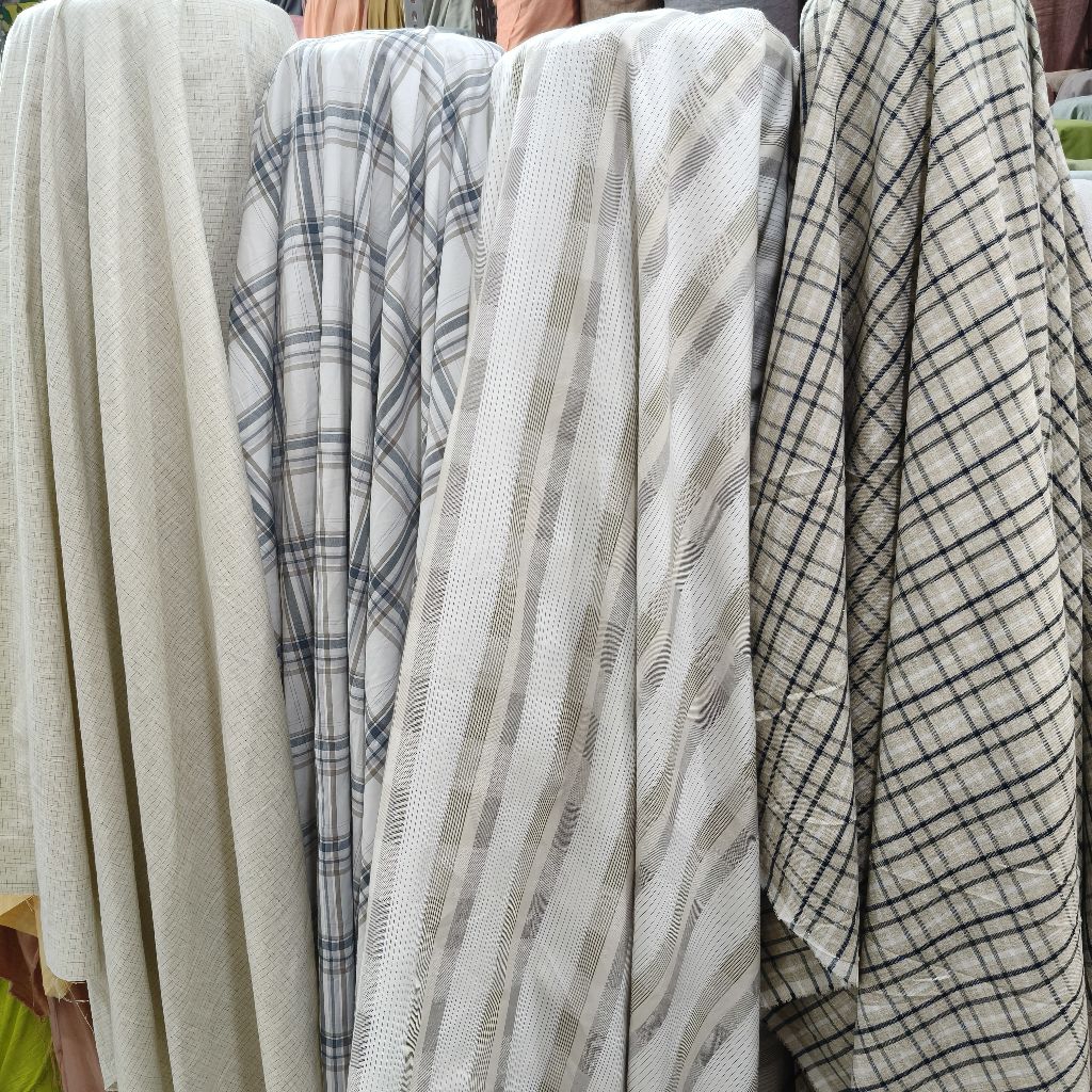 KATUN ผ้าคอตตอนกึ่งลินิน (ราคา 0.5mtr/50cm)