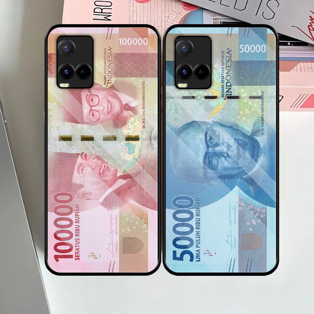 QT34 SoftGlass Shiny Glass 2D/3D Money Motif สําหรับ Vivo Y21/Y21e/Y33s - เคสล่าสุด Hp Casing HandPh