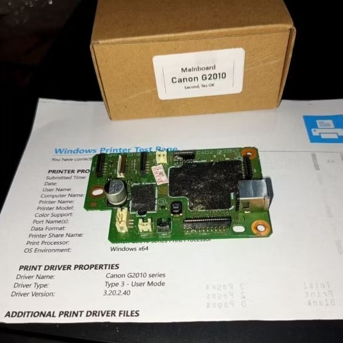บอร์ดเมนบอร์ด canon G1010 G2010 เดิมทดสอบปกติเท็ด