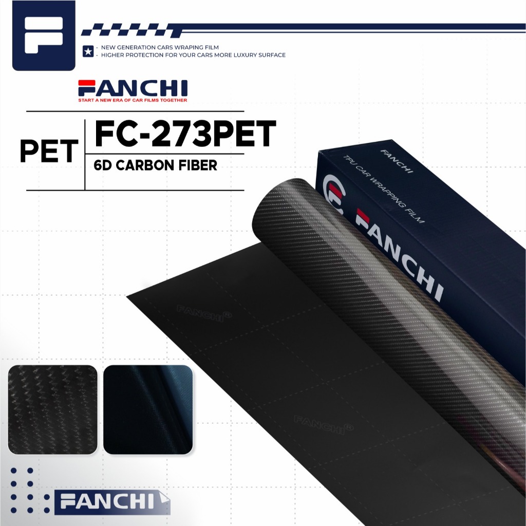 สติ๊กเกอร์ 50CM FANCHI FC-273PET FC273 PET Carbon 6D Carbon Fiber PET ต่อ 50CM