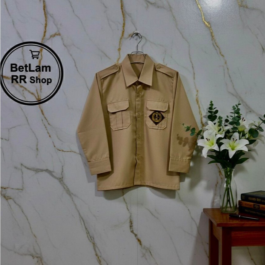 ชุดลูกเสือ คุณ สําหรับนักเรียนประถม กลาง และ ม.ปลาย แขนยาว วัสดุผ้าฝ้าย อ็อกซ์ฟอร์ด