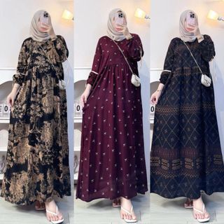 Gamis brand Dress Anjani pita rayon premium - Gamis wanita rayon premium - gamis pita