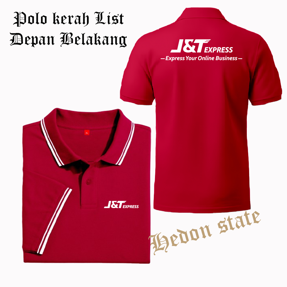 Hedon State - เสื้อโปโลสั้นพร้อมรายการคอปก JNT -ชุดเสื้อยืดคอปกด่วนสําหรับผู้ชายและผู้หญิง