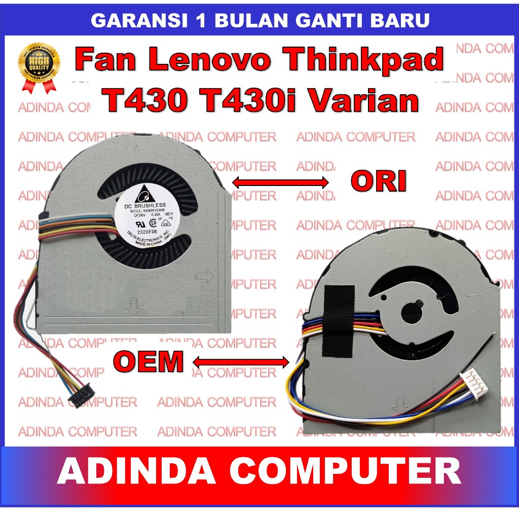 พัดลม Lenovo Thinkpad T430 T430i ORI OEM